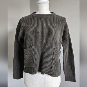 Madewell Women's Ribbed Knit Sweater - Dark Brown